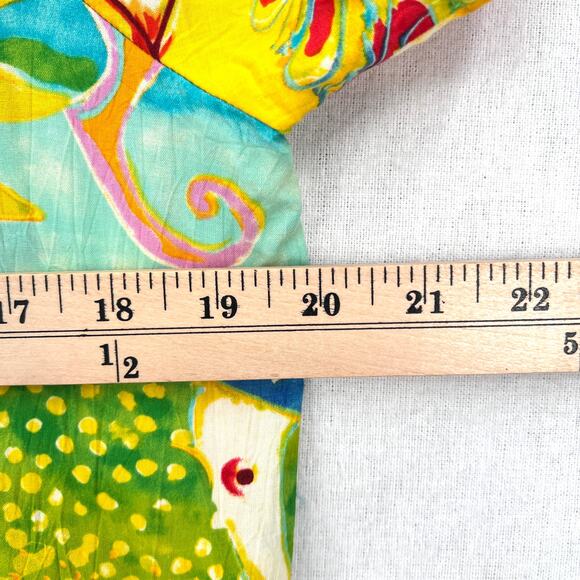 JAMS WORLD Hattie V Neck Dress Medium Creatures of the Sea Hawaiian Fish Vintage - Picture 10 of 12